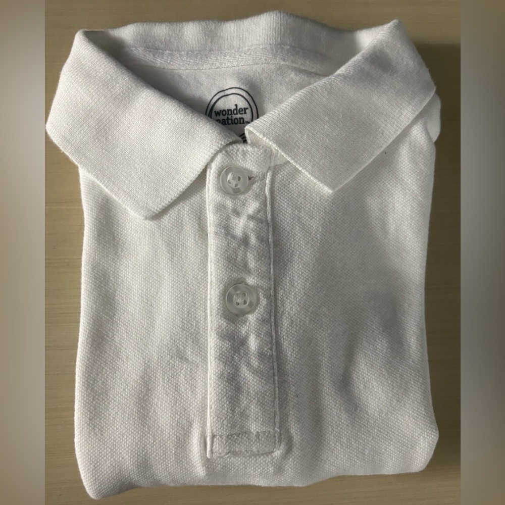 Wonder Nation Crisp White Polo Shirt